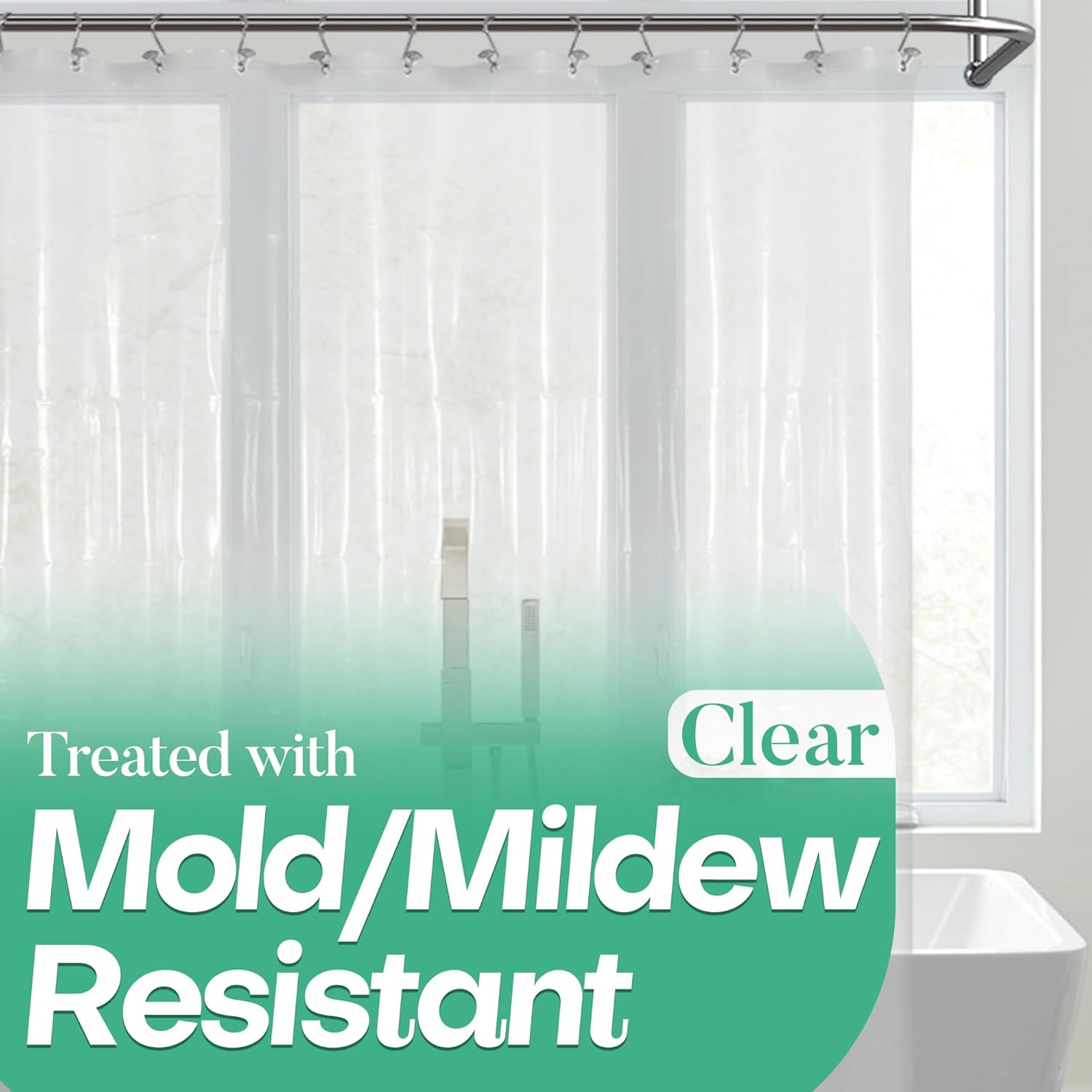 Transform Your Bathroom: Premium Clear Shower Curtain Liner Magic!