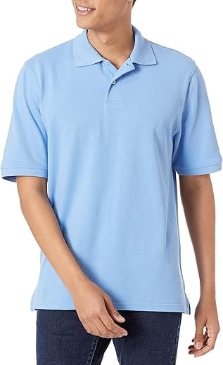 Amazon Essentials Men'S Regular-Fit Cotton Pique Polo Shirt (Available In Big &Amp; Tall)